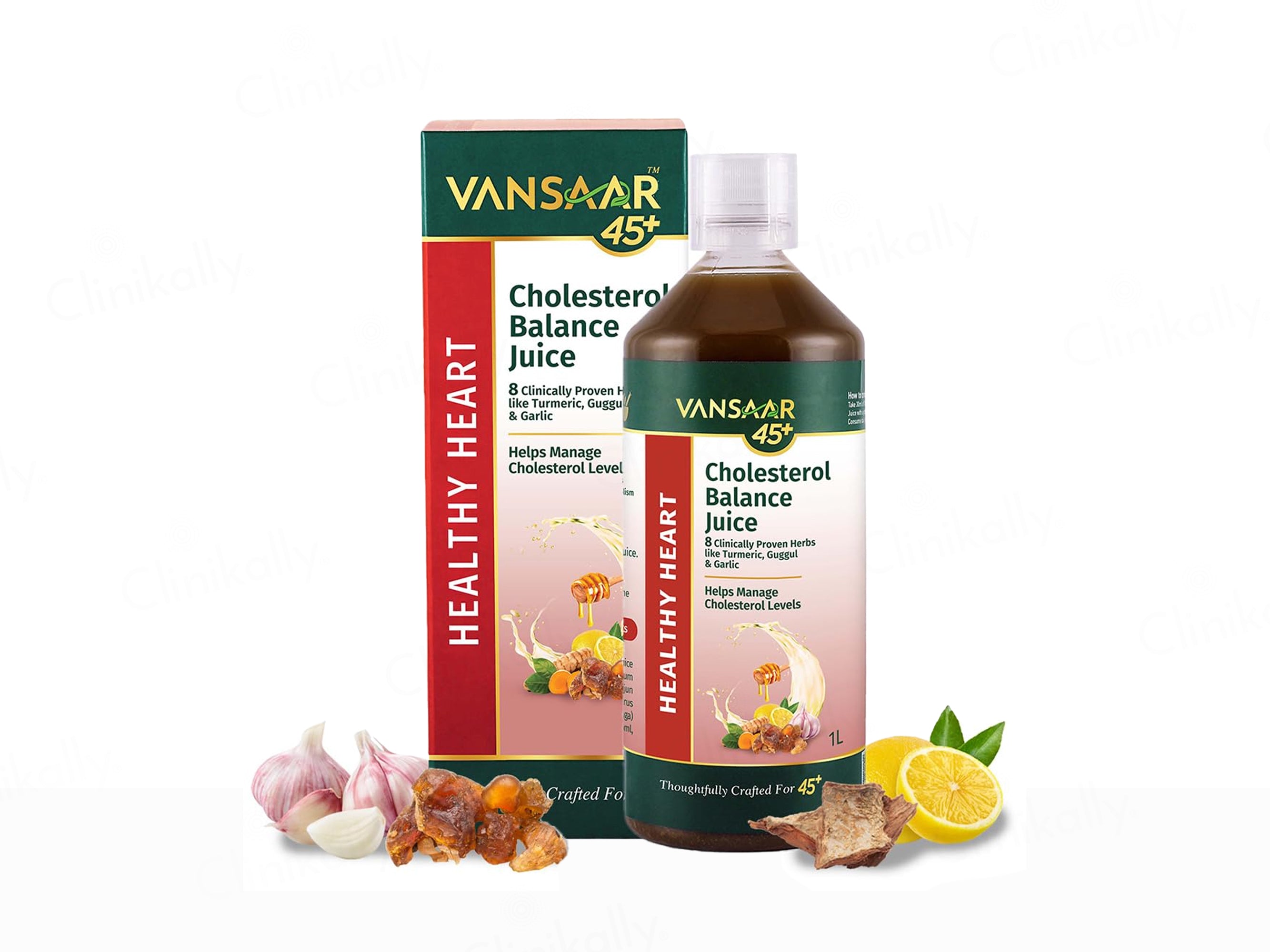 Vansaar 45+ Healthy Heart Cholesterol Balance Supplement Juice