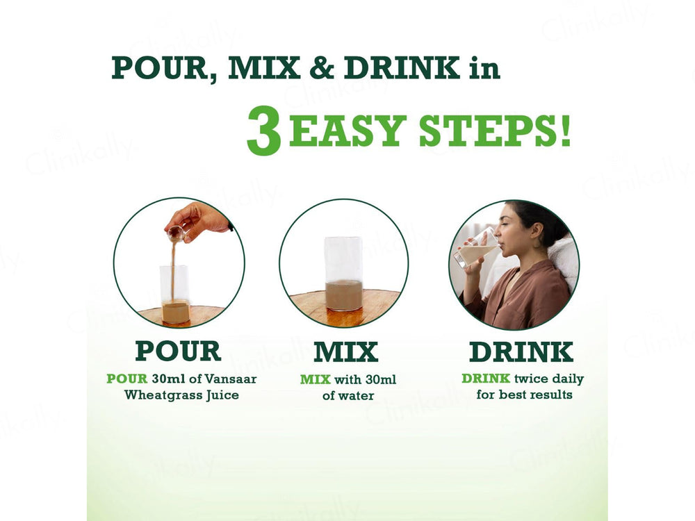 Vansaar 45+ Natural Detoxifier Pure Wheat Grass Supplement Juice