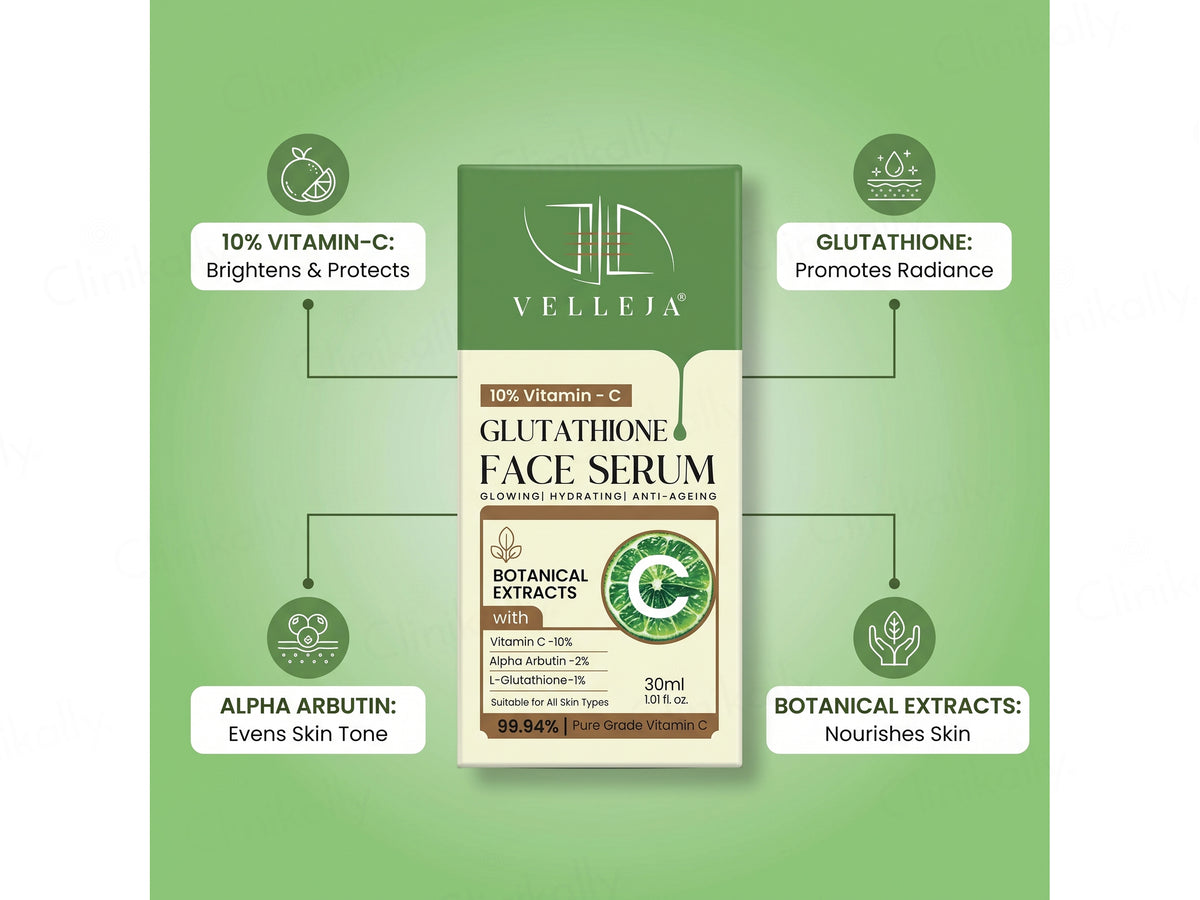 Velleja 10% Vitamin C Glutathione Face Serum