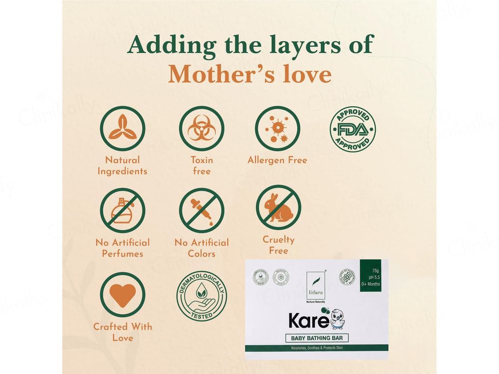 Velura Kare Baby Bathing Bar