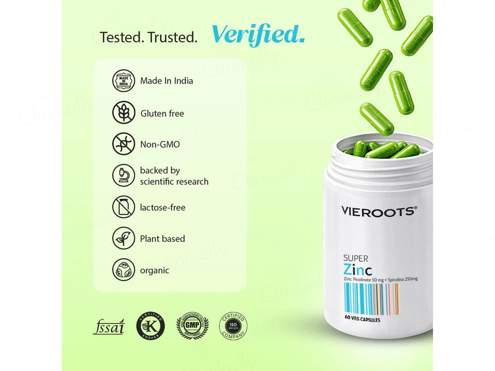 Vieroots Super Zinc Veg Capsule