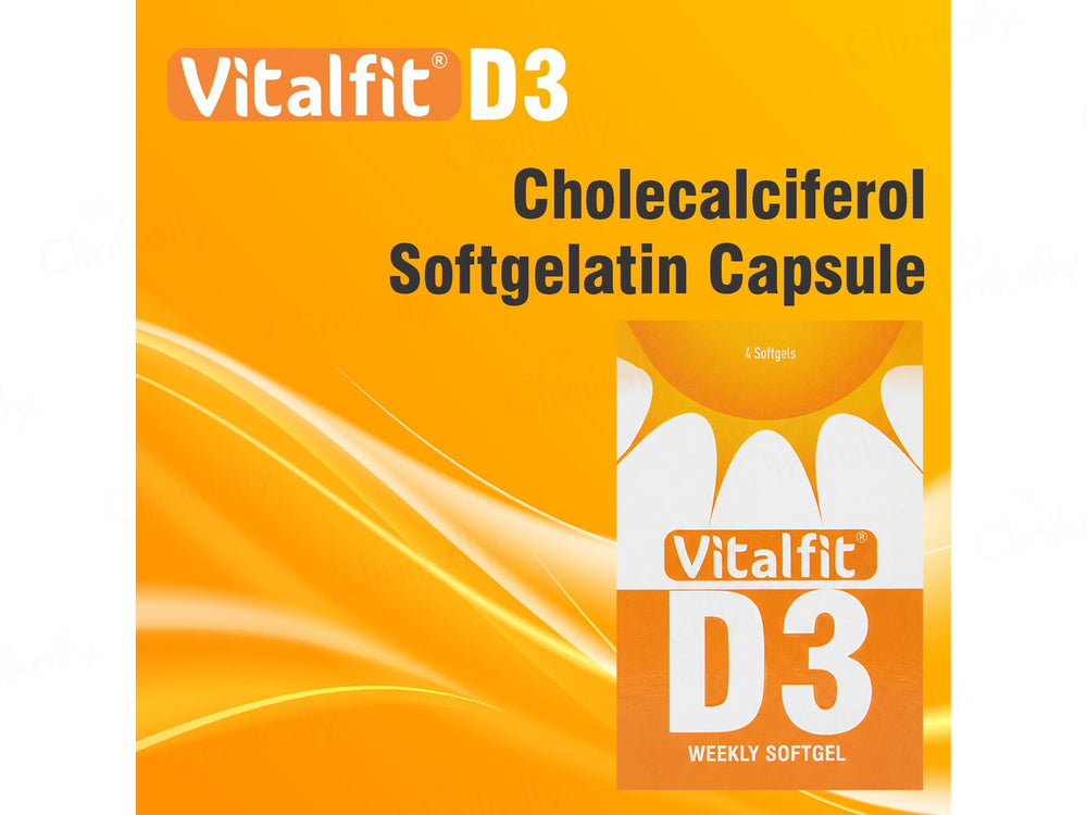 Vitalfit D3 60000 IU Weekly Softgel Capsule