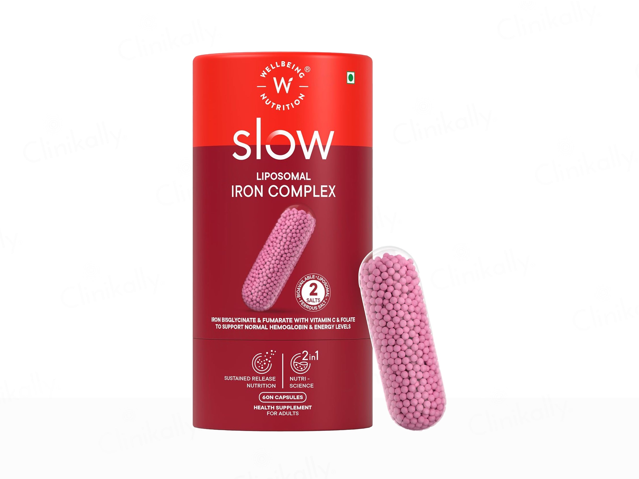 Wellbeing Nutrition Slow Liposomal Iron Complex Capsule