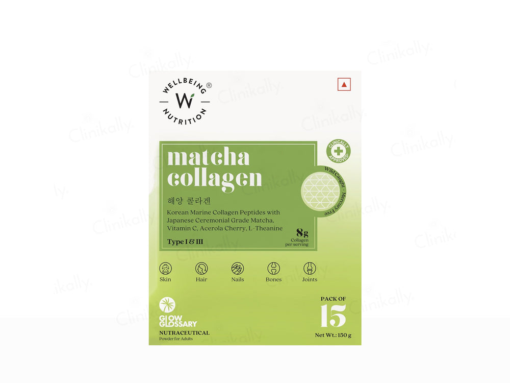 Wellbeing Nutrition Matcha Korean Marine Collagen Powder