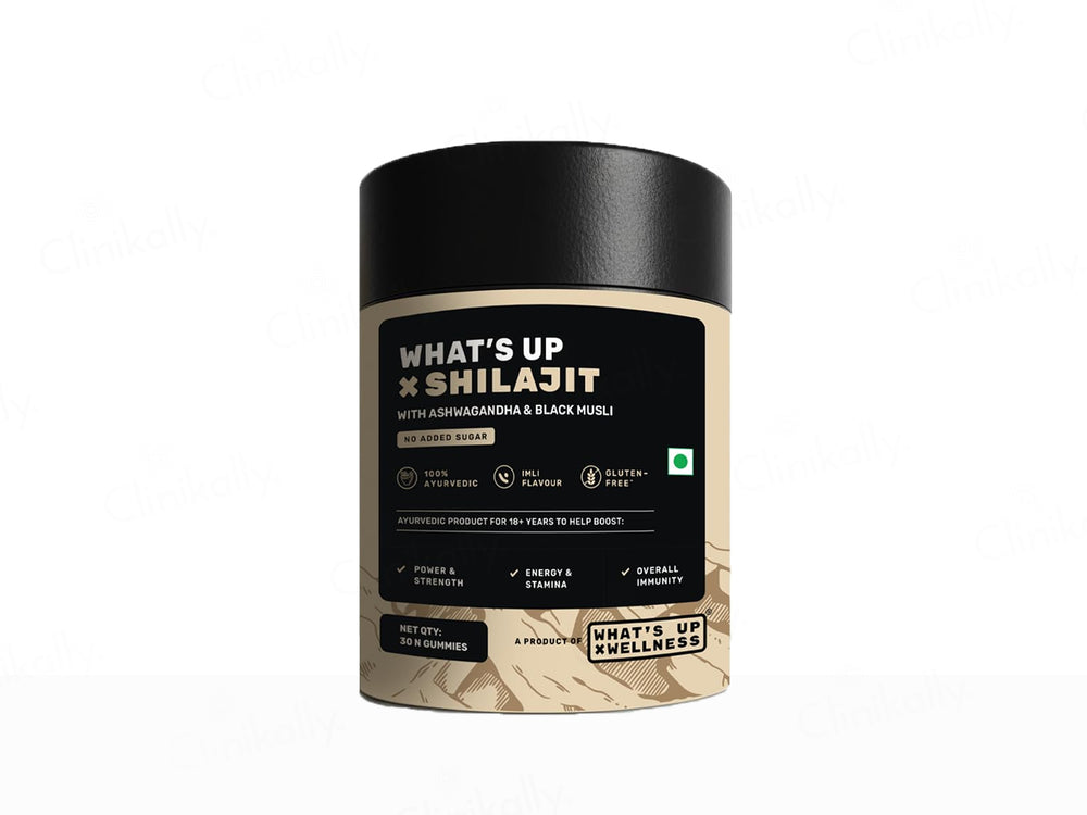 What's Up Wellness Shilajit Resin Nutraceutical Gummies With Ashwagandha & Black Musli