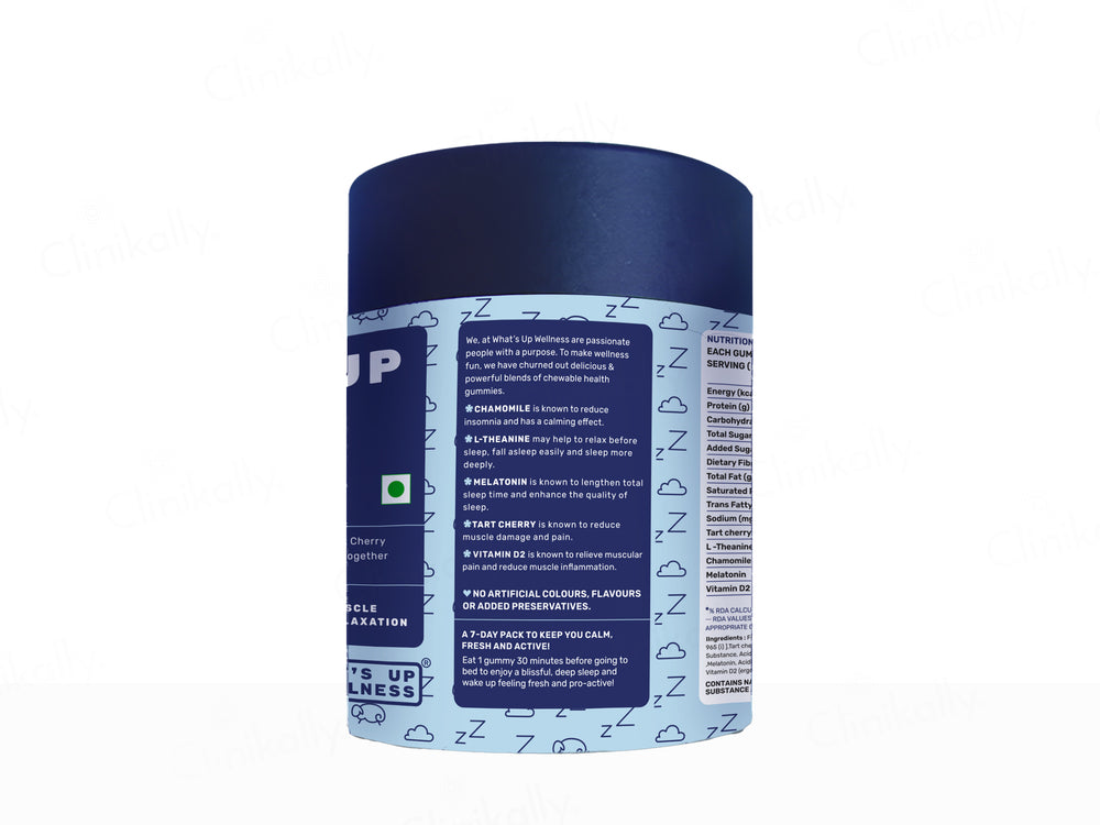 What's Up Wellness Sleep Nutraceutical Gummies - Kesar Mango Flavour