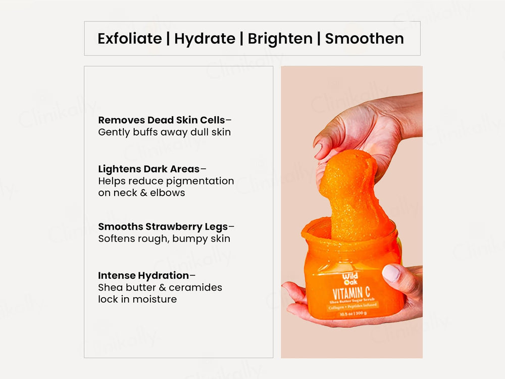 Wild Oak Vitamin C Shea Butter Sugar Body Scrub