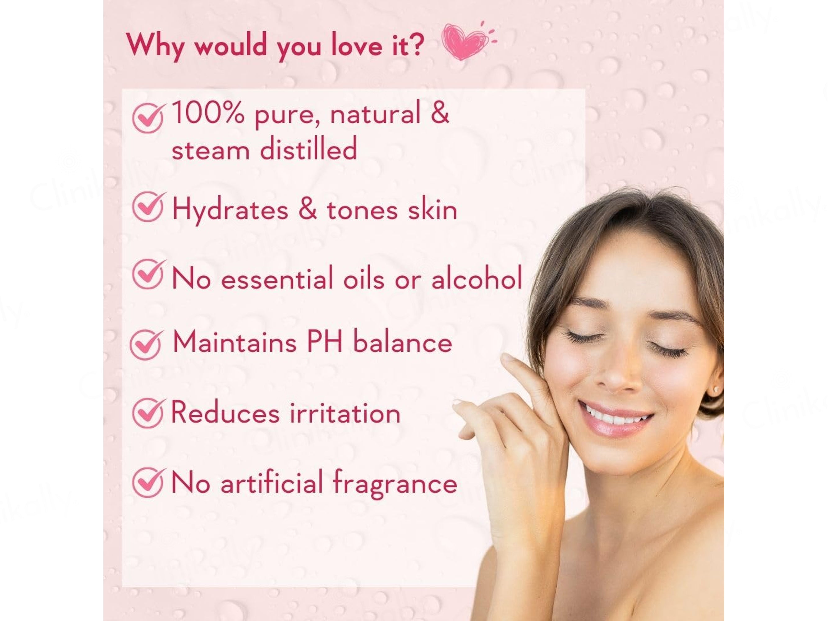 WishCare 100% Pure & Natural Kannauj Rose Water