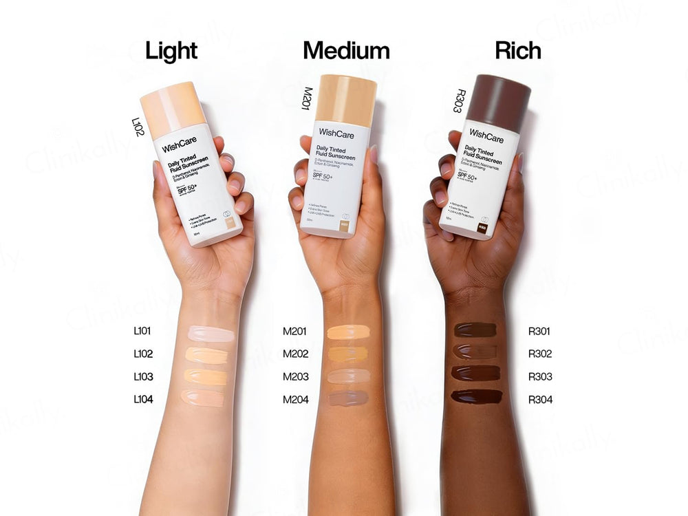 Wishcare Daily Tinted Fluid Sunscreen SPF 50+ PA++++