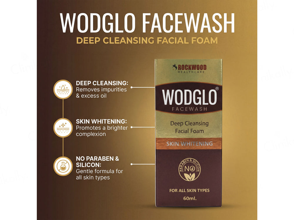 Wodglo Skin Whitening Deep Cleansing Foaming Face Wash