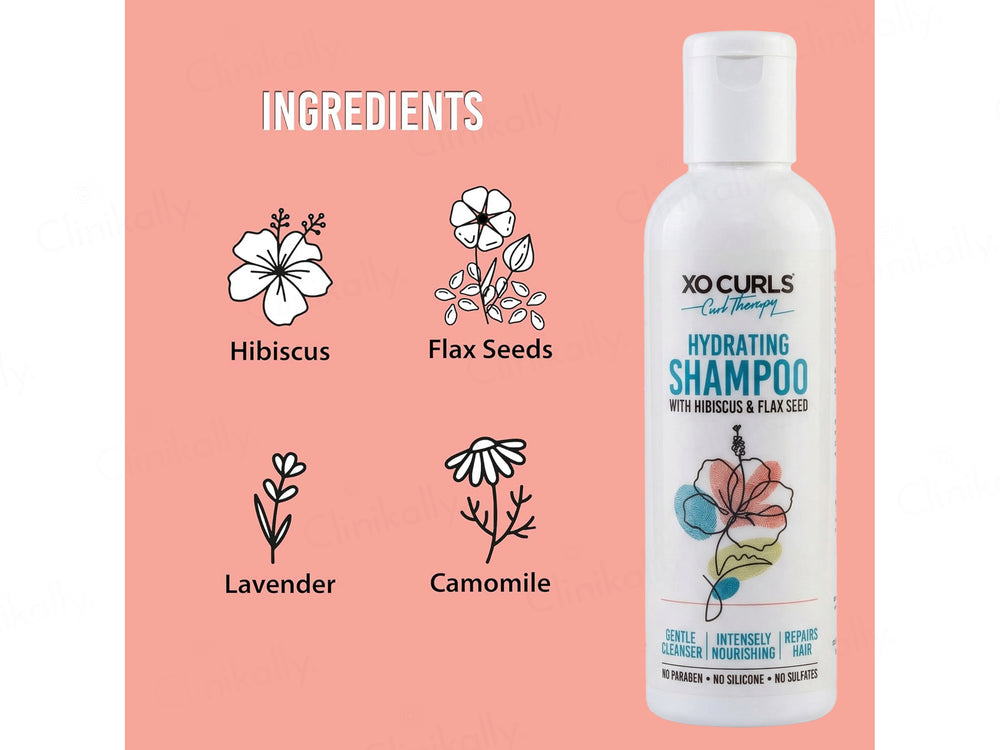 Xo Curls Hydrating Shampoo With Hibiscus, Flax Seed & Lavender
