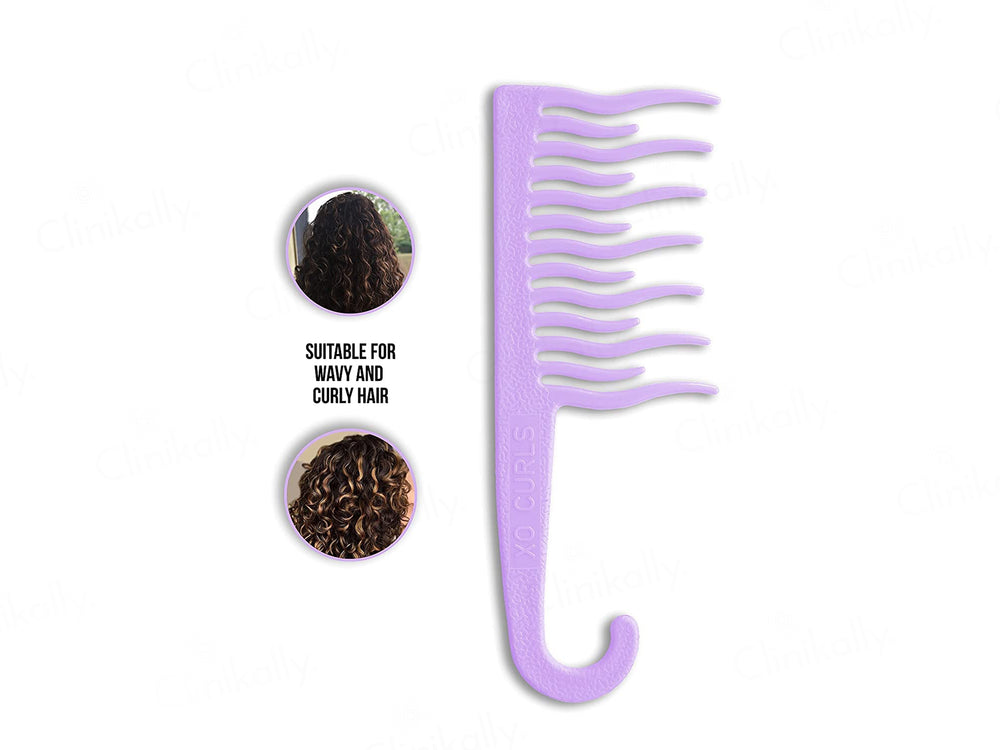 Xo Curls Shower Detangling Comb - Lavender