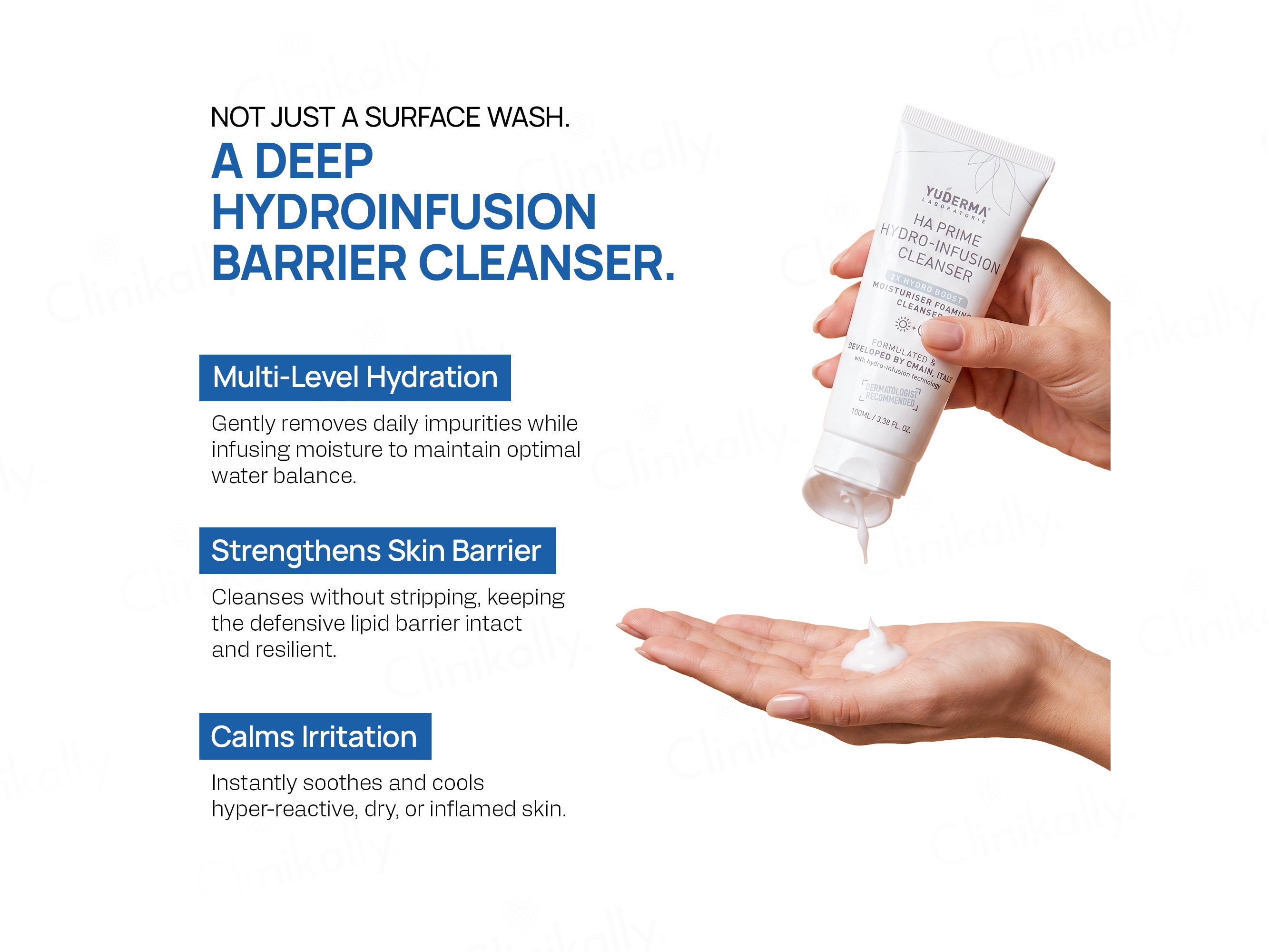 Yuderma HA Prime Hydro-Infusion Moisturiser Foaming Cleanser