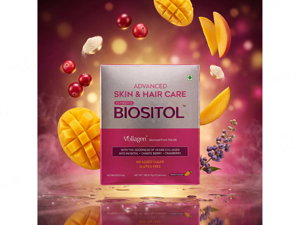 Yumedics Biositol Advanced Skin & Hair Care Vegan Collagen Powder - Mango Flavour