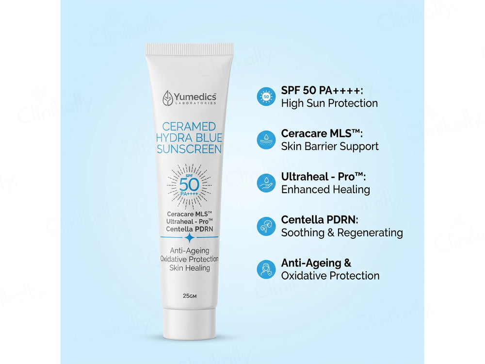 Yumedics Ceramed Hydra Blue Sunscreen SPF 50 PA ++++