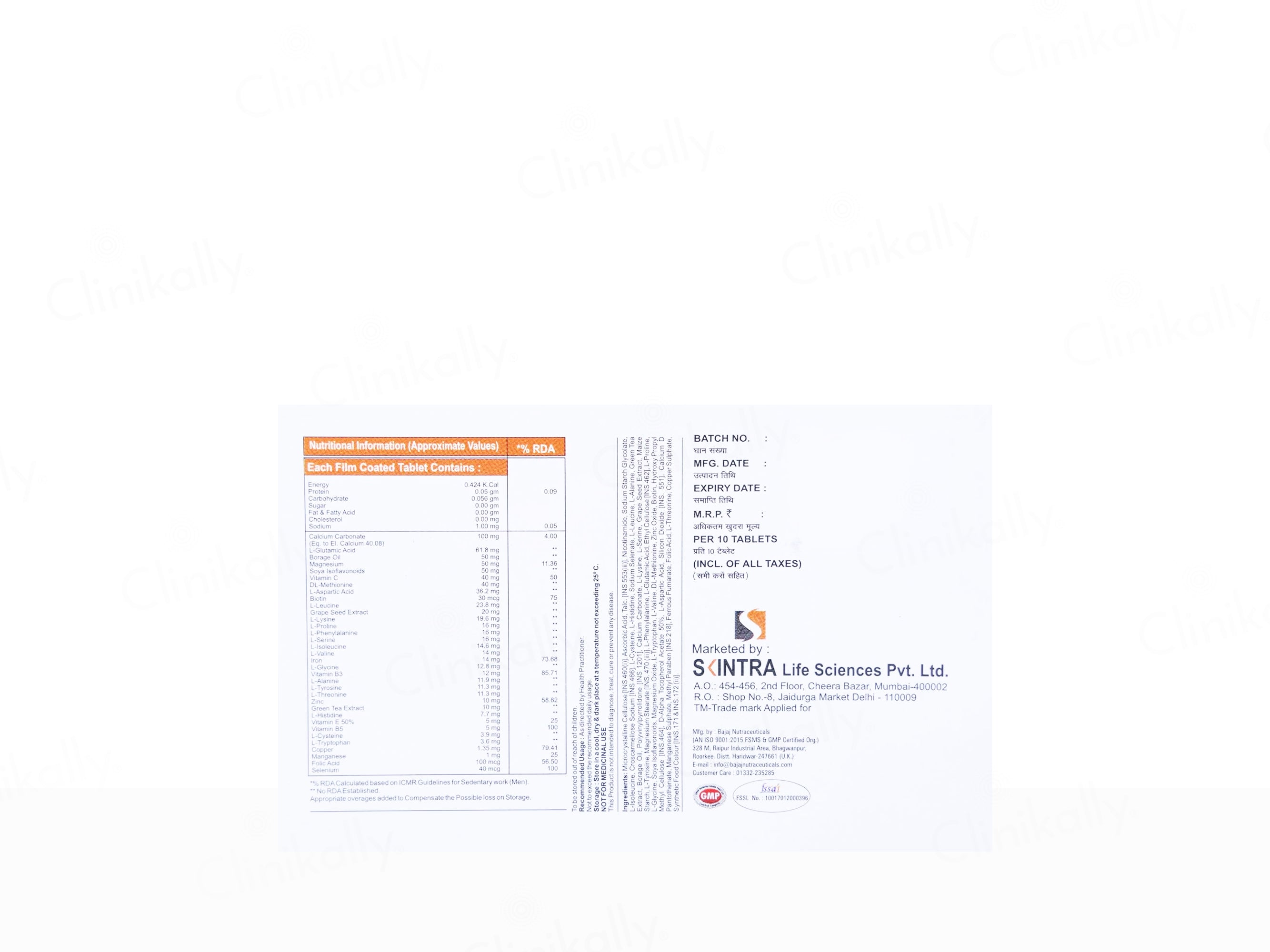 Zenhair Nutraceutical Supplement Tablet