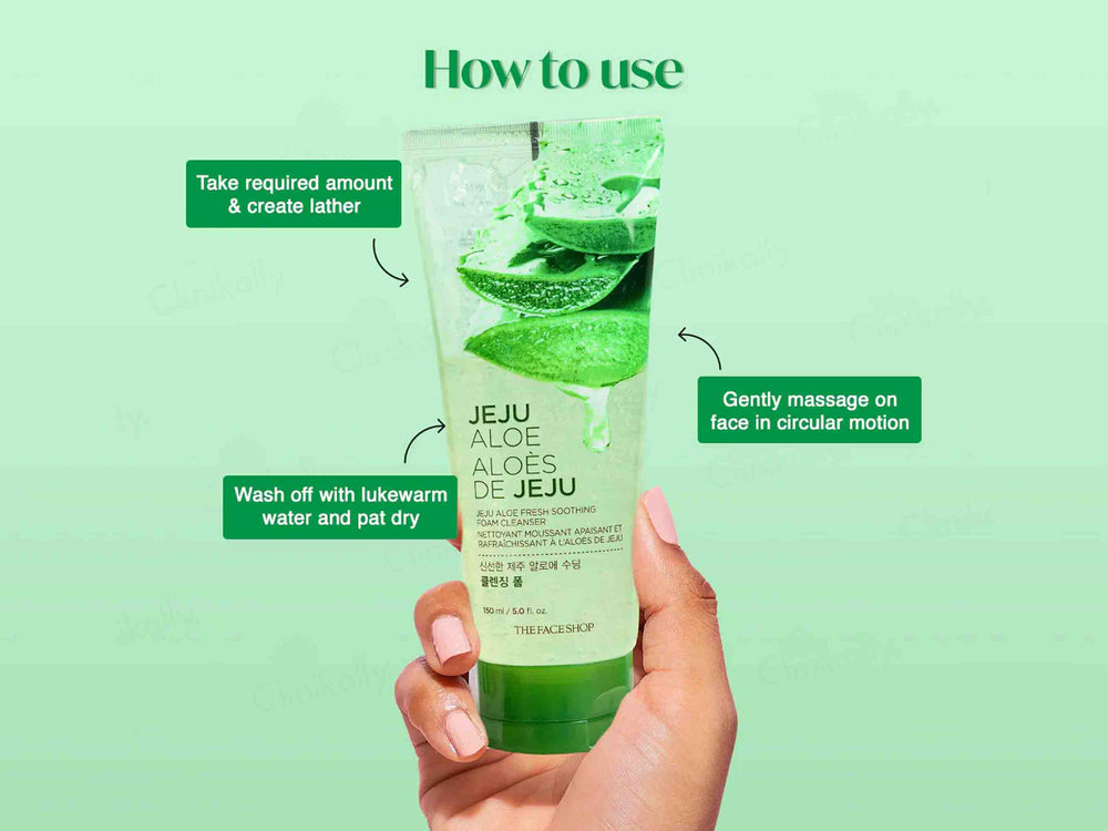 The Face Shop Jeju Aloe Fresh Soothing Foam Cleanser