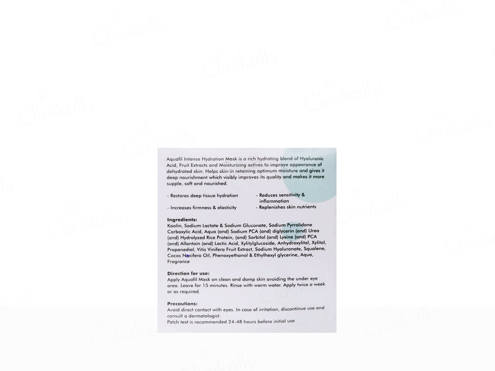 Aquafil Intense Hydration Mask