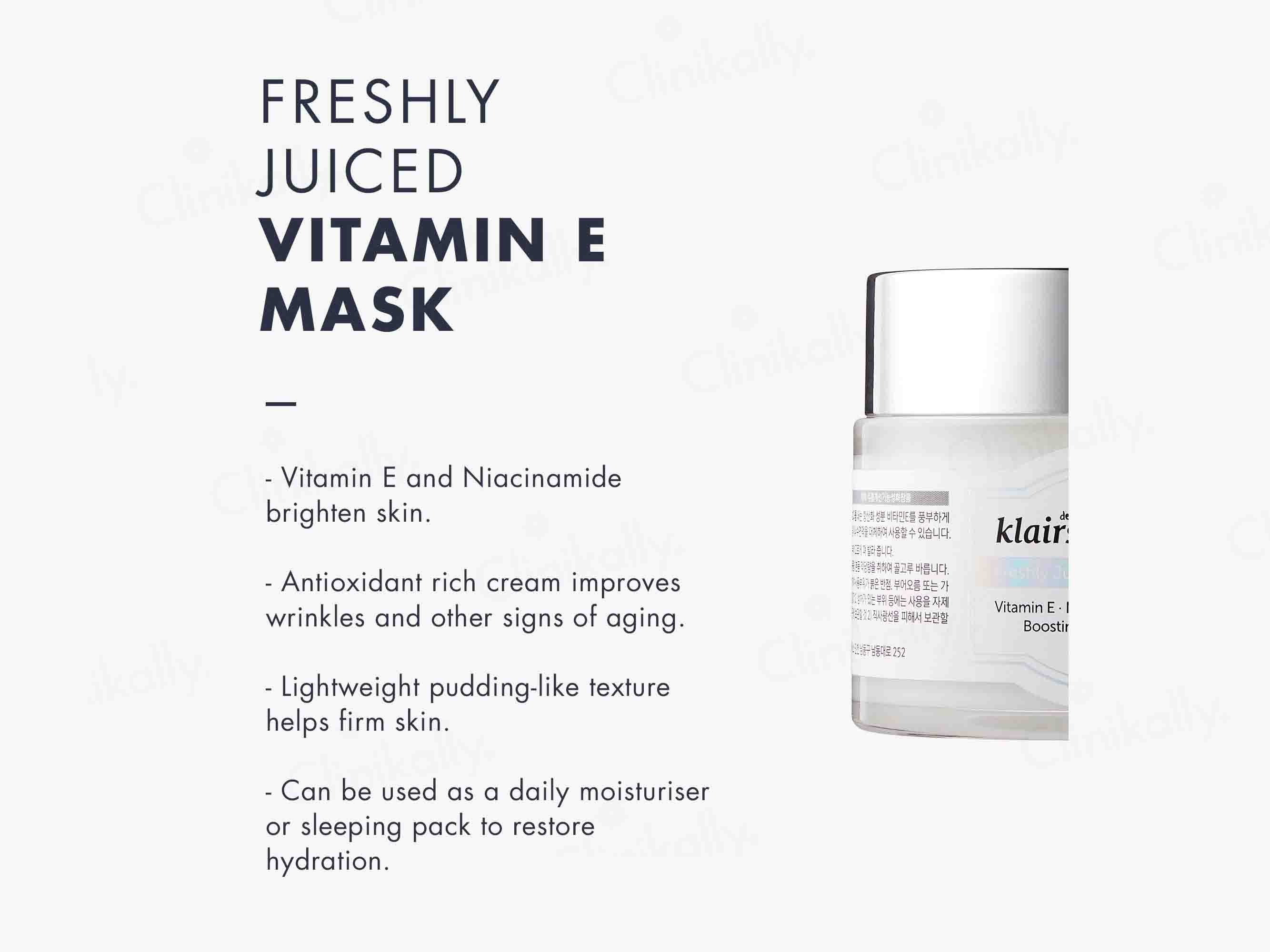 Klairs Freshly Juiced Vitamin E Mask - Clinikally