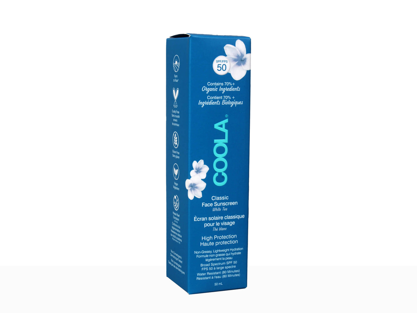 Coola Classic Face Sunscreen SPF 50 (White tea) - Clinikally