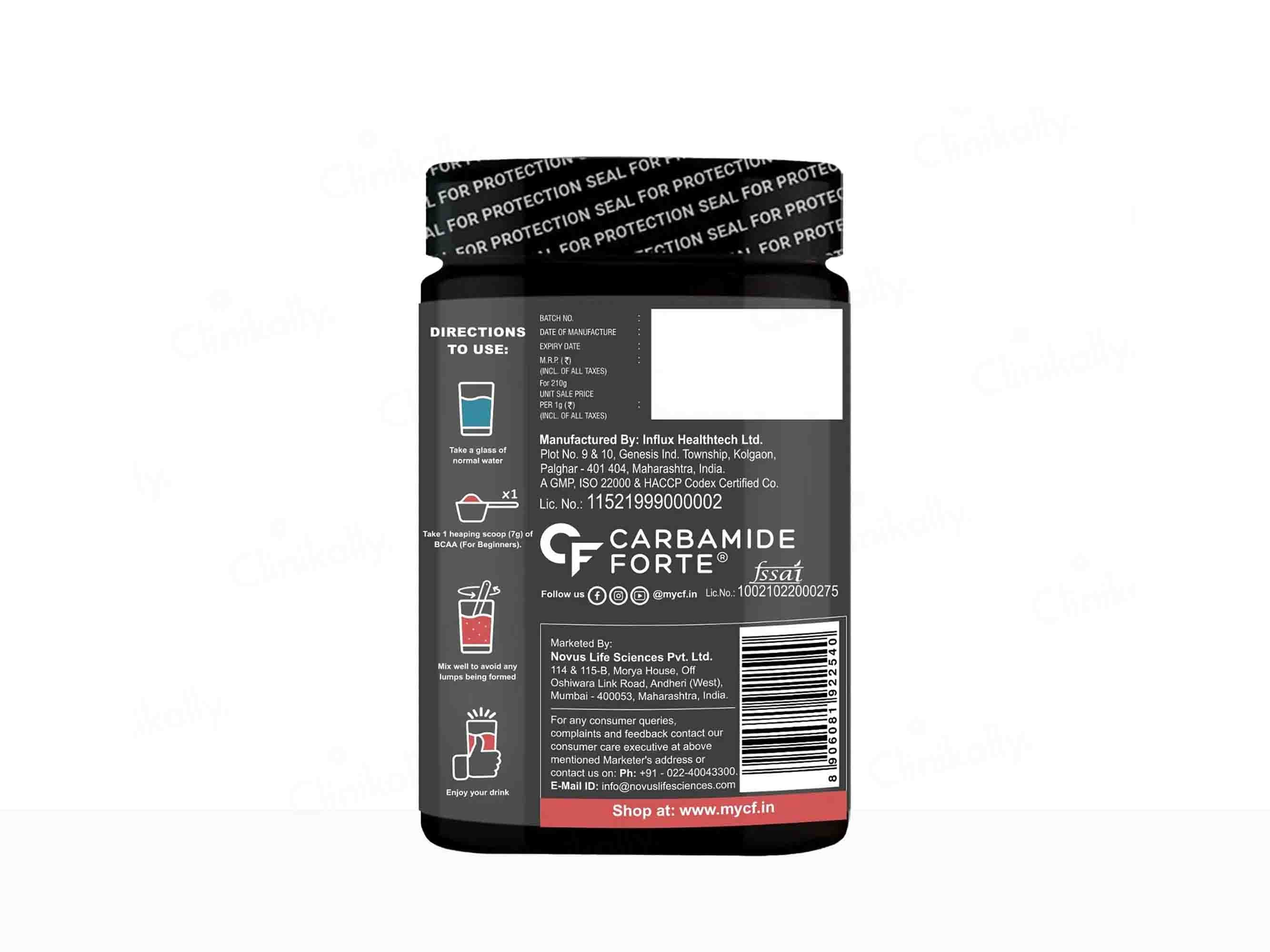 Carbamide Forte BCAA 5000mg Powder - Watermelon Flavour