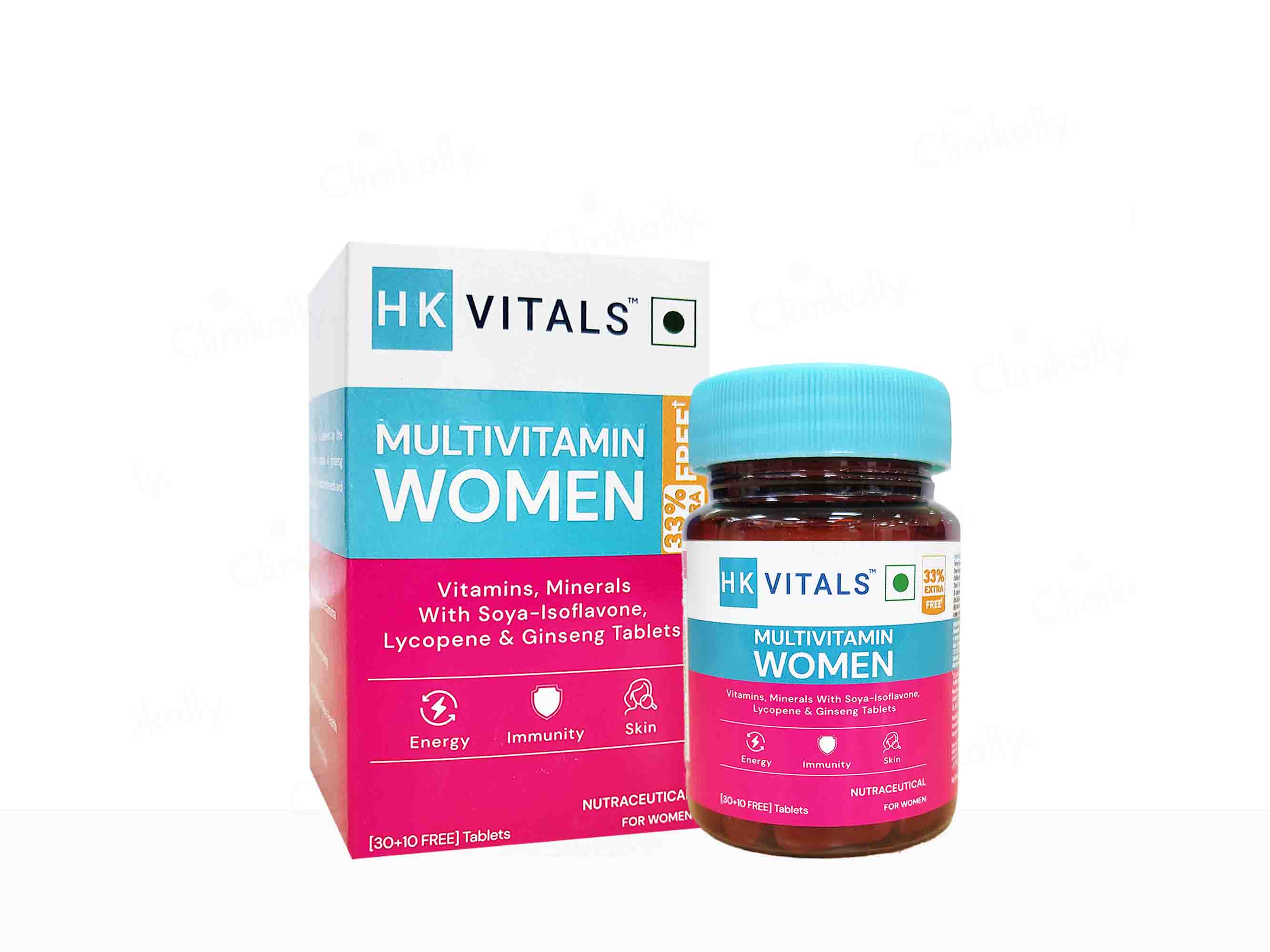 HK Vitals Multivitamin with Multimineral, Soya-Isoflavones, Lycopene & Ginseng Extract Tablet For Women