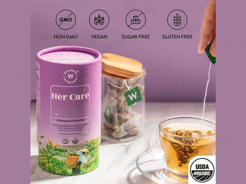 Wellbeing Nutrition Her Care Adaptogenic Herbal Tea