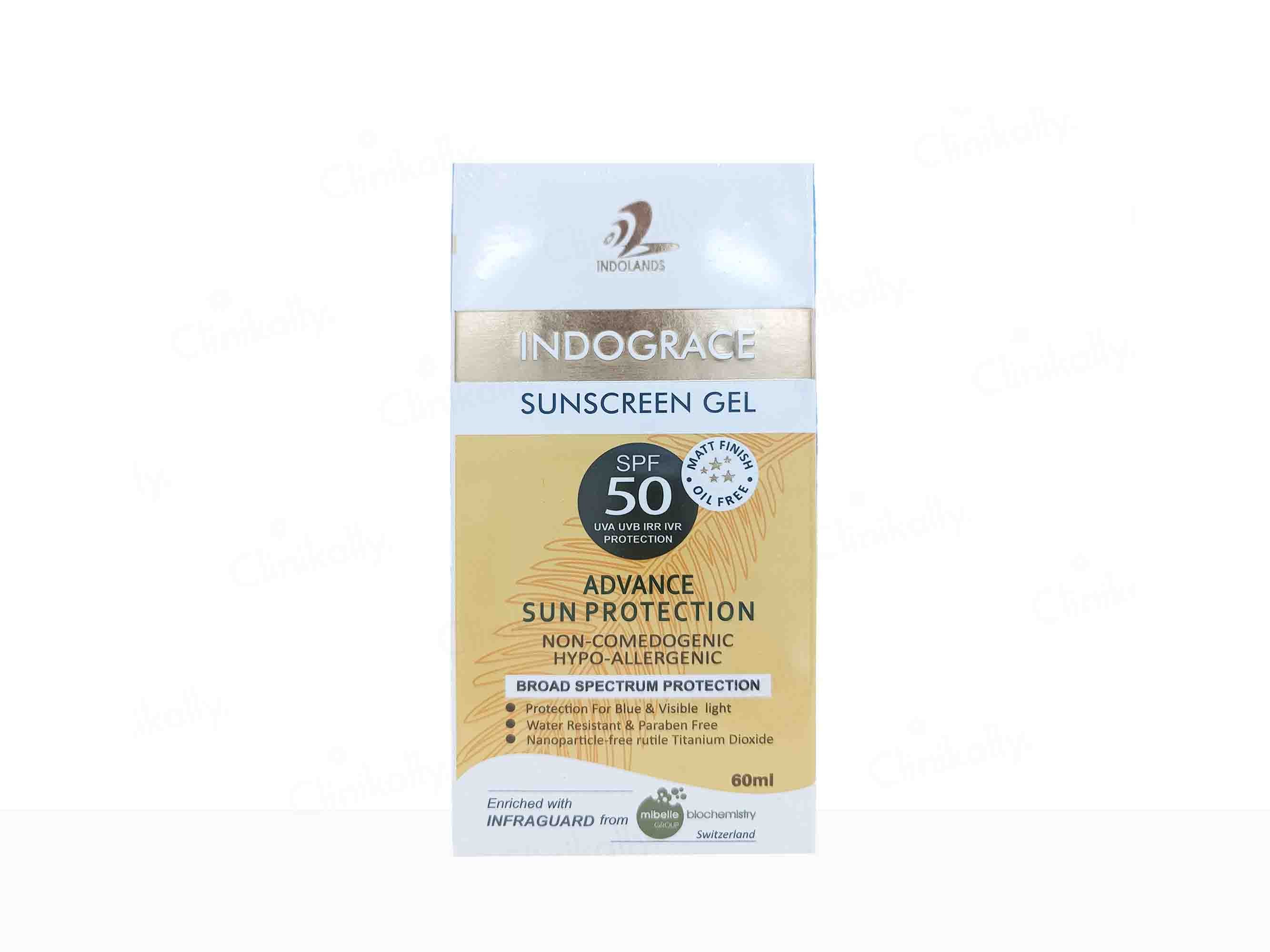 Indograce Advance Sun Protection Sunscreen Gel SPF 50