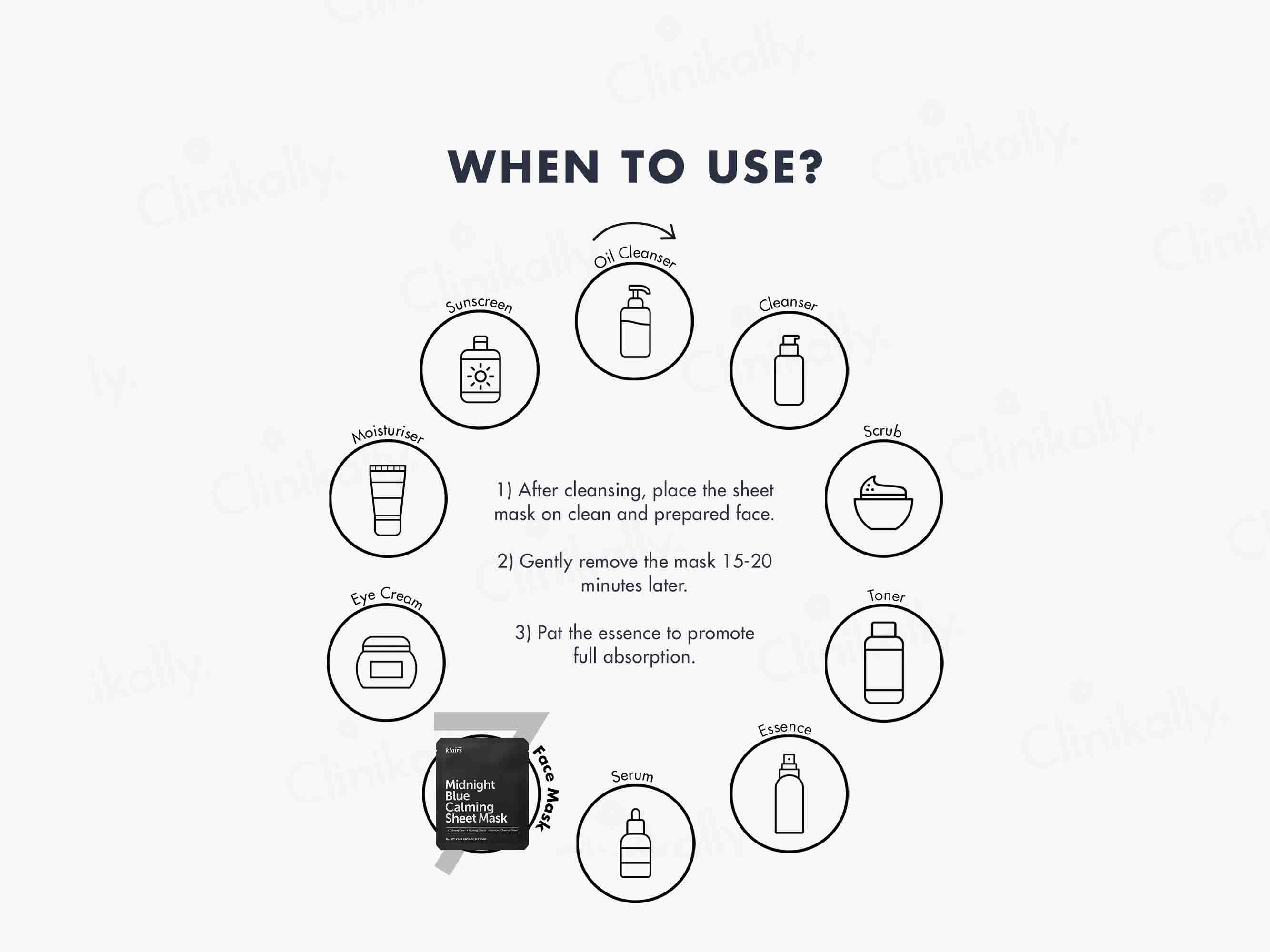 Klairs Midnight Blue Calming Sheet Mask - Clinikally