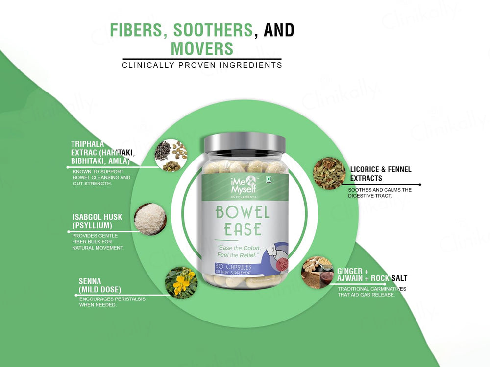 iMeMyself Bowel Ease Dietary Supplement Vegetarian Capsule