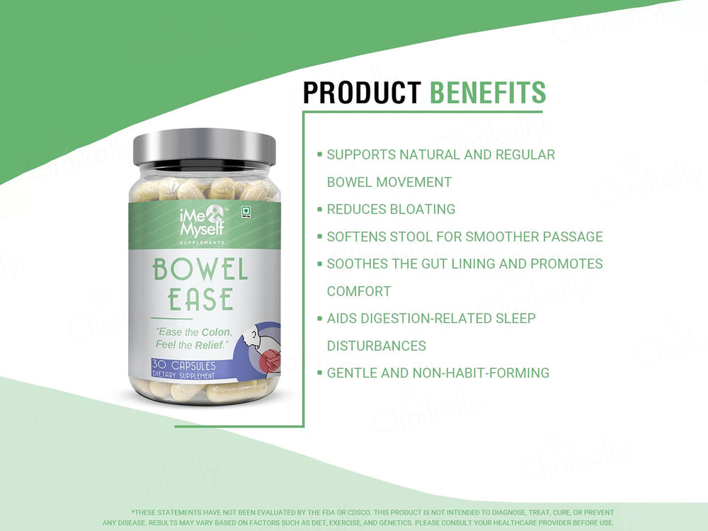 iMeMyself Bowel Ease Dietary Supplement Vegetarian Capsule