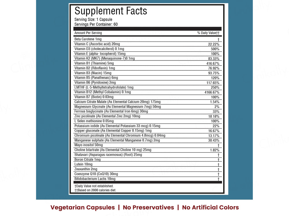 iMeMyself Daily Multivitamin Dietary Supplement Vegetarian Capsule