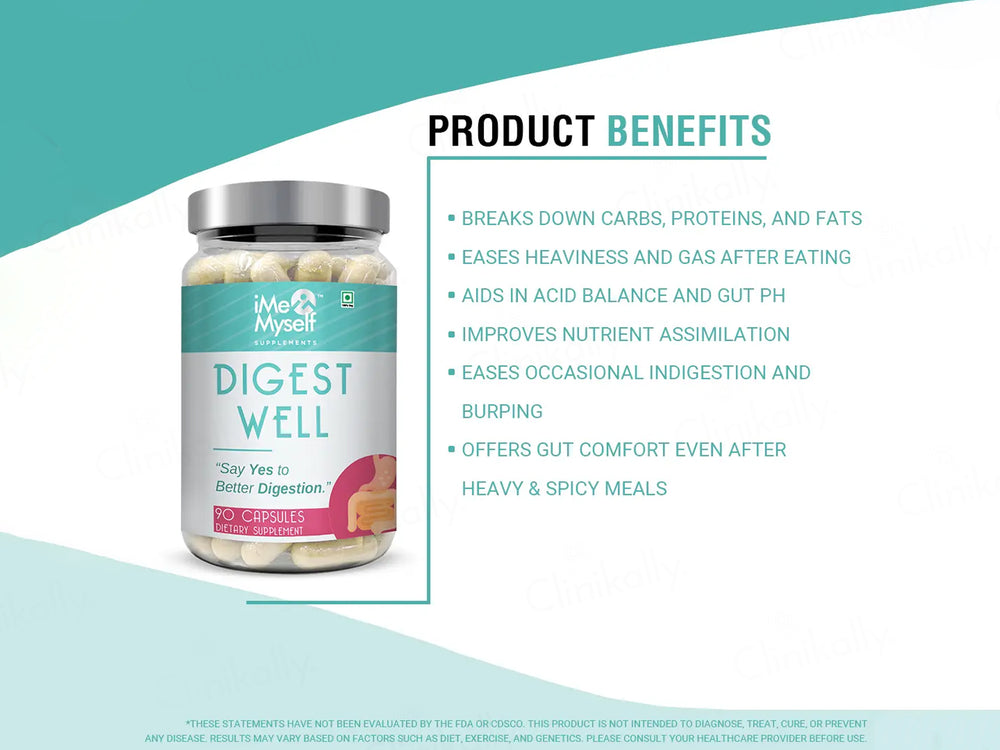 iMeMyself Digest Well Dietary Supplement Vegetarian Capsule