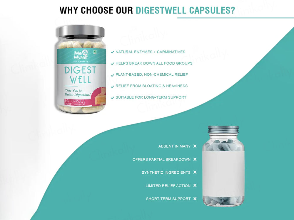 iMeMyself Digest Well Dietary Supplement Vegetarian Capsule