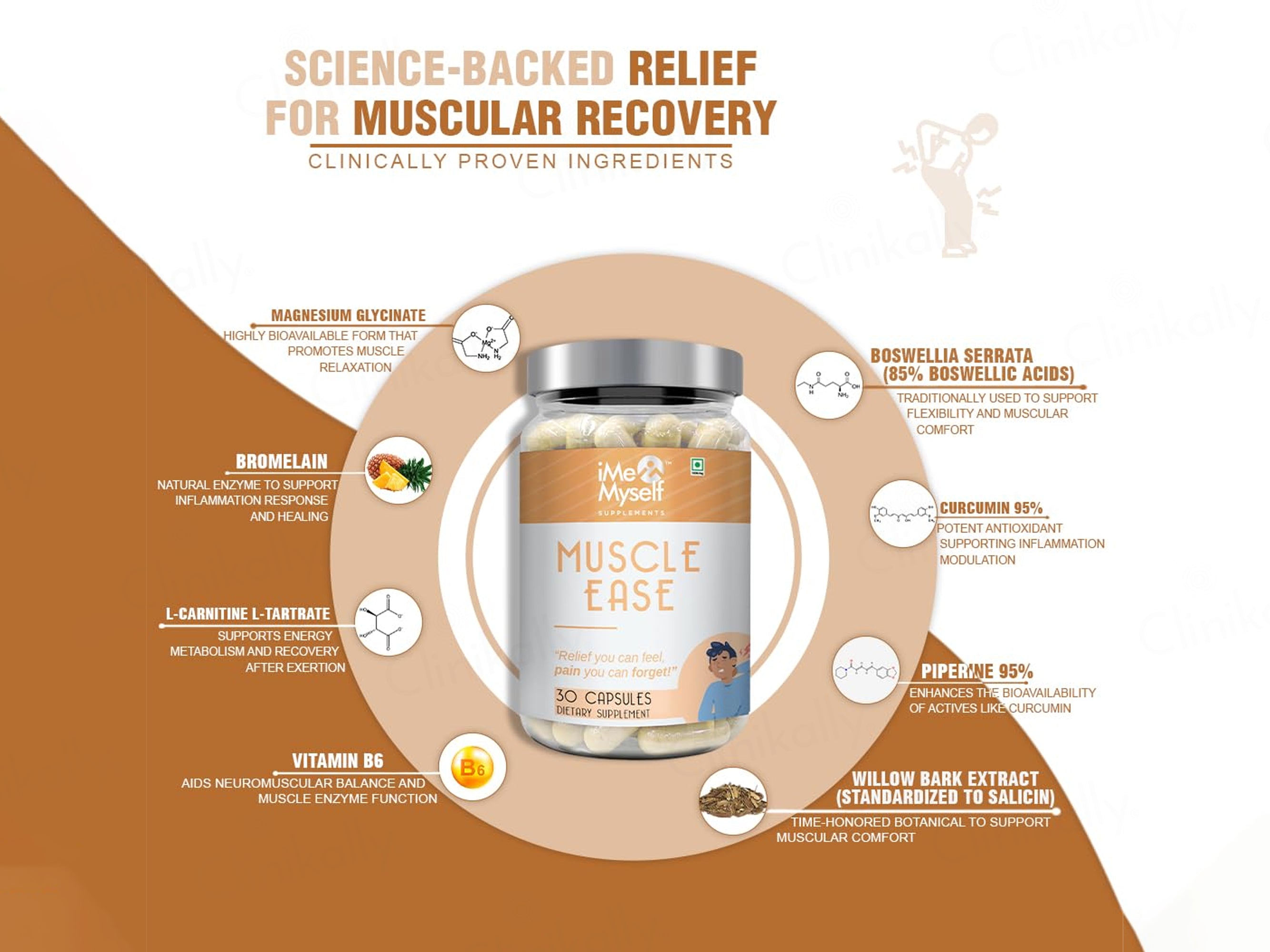 iMeMyself Muscle Ease Dietary Supplement Vegetarian Capsule