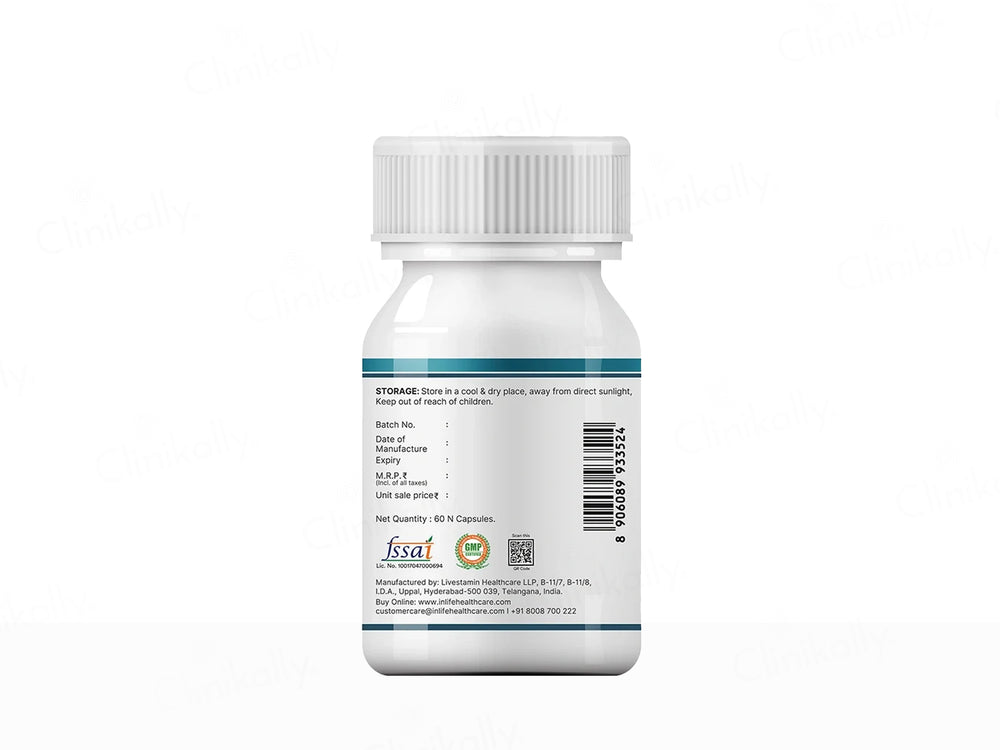 Inlife NAC N-Acetyl L-Cysteine 600mg Veg Capsule