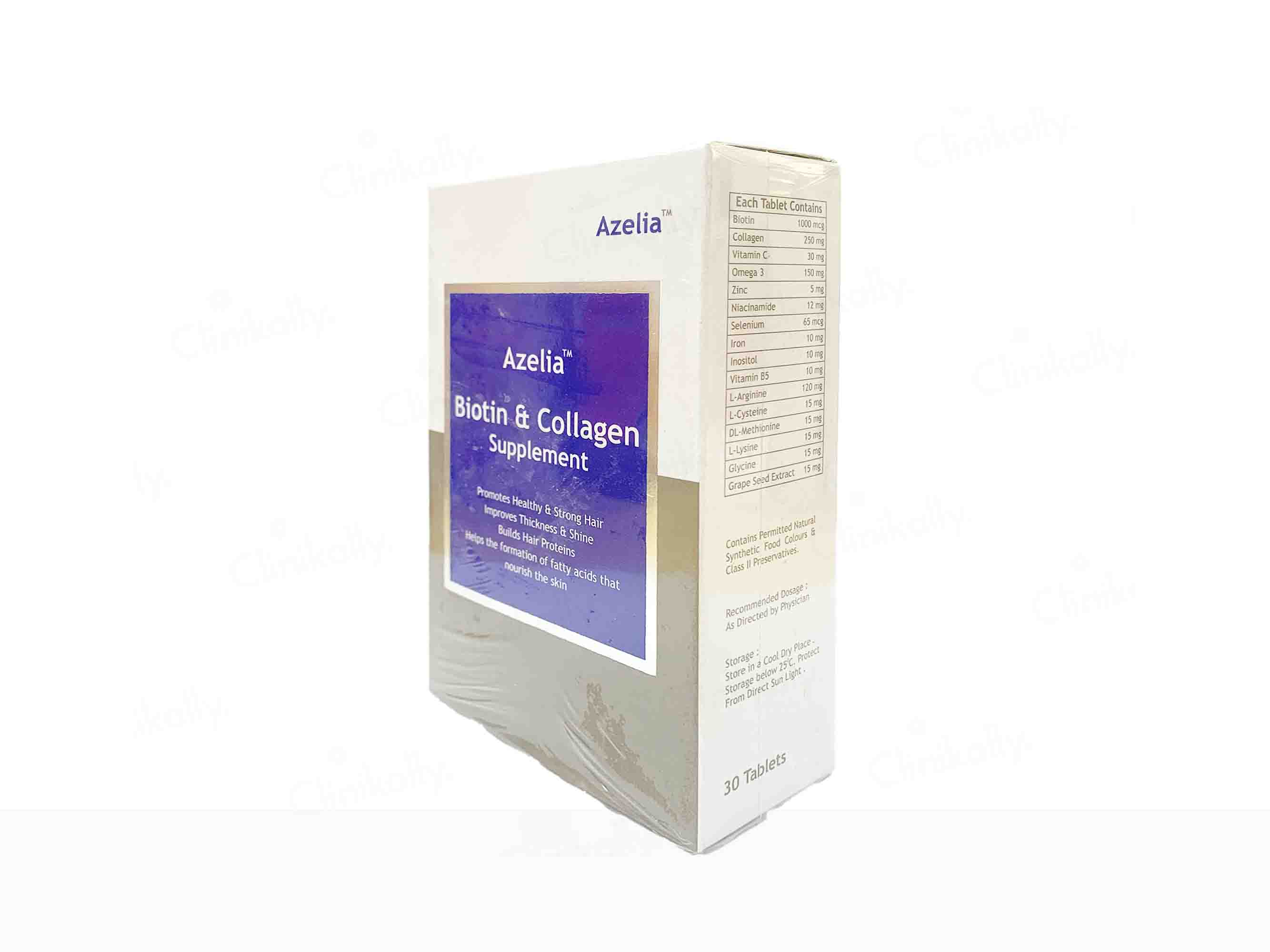 Azelia Biotin & Collagen Supplement Tablet