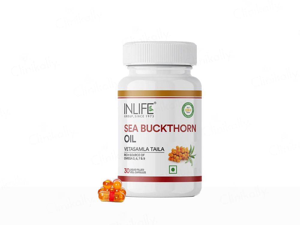 Inlife Sea Buckthorn Oil Liquid Filled Veg Capsule