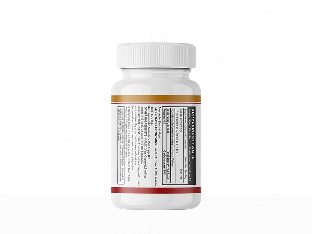 Inlife Sea Buckthorn Oil Liquid Filled Veg Capsule