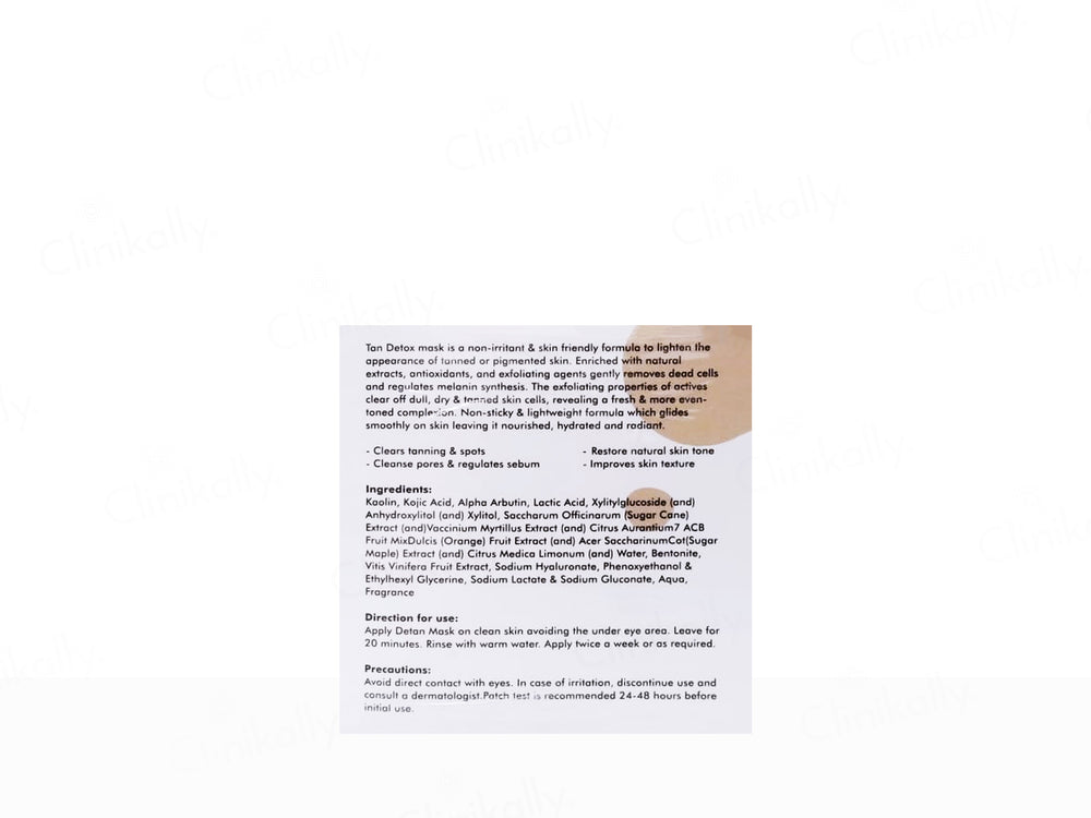 Tan Detox Anti Tan Mask