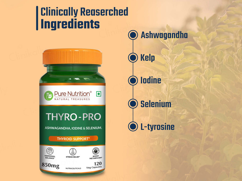 Pure Nutrition Thyro-Pro 850mg Veg Capsule