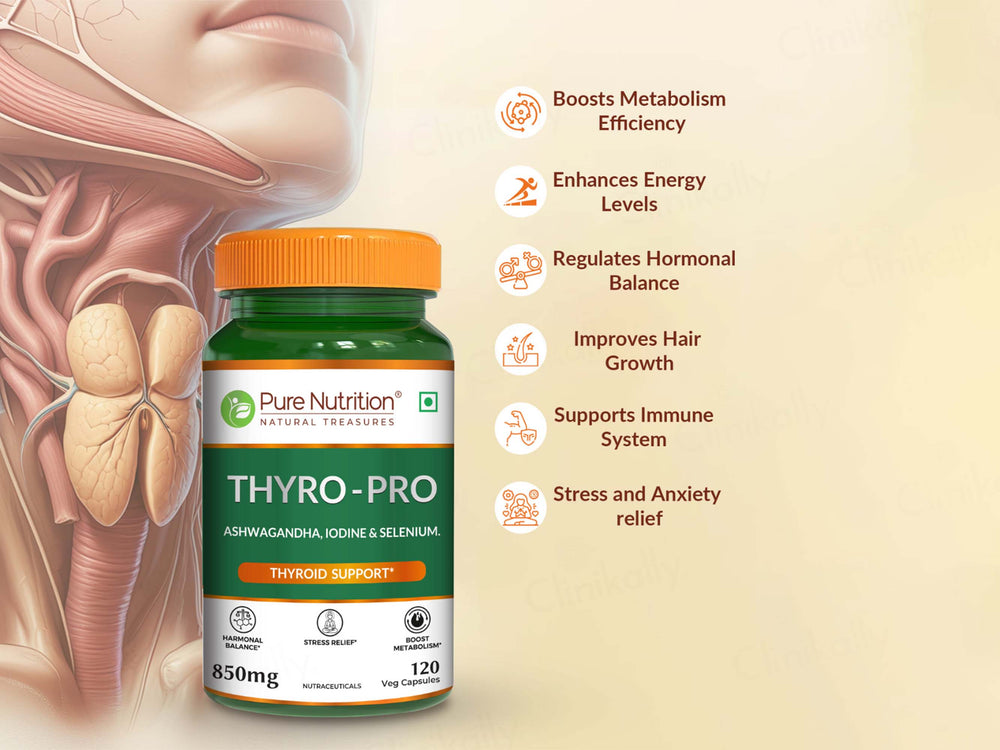 Pure Nutrition Thyro-Pro 850mg Veg Capsule