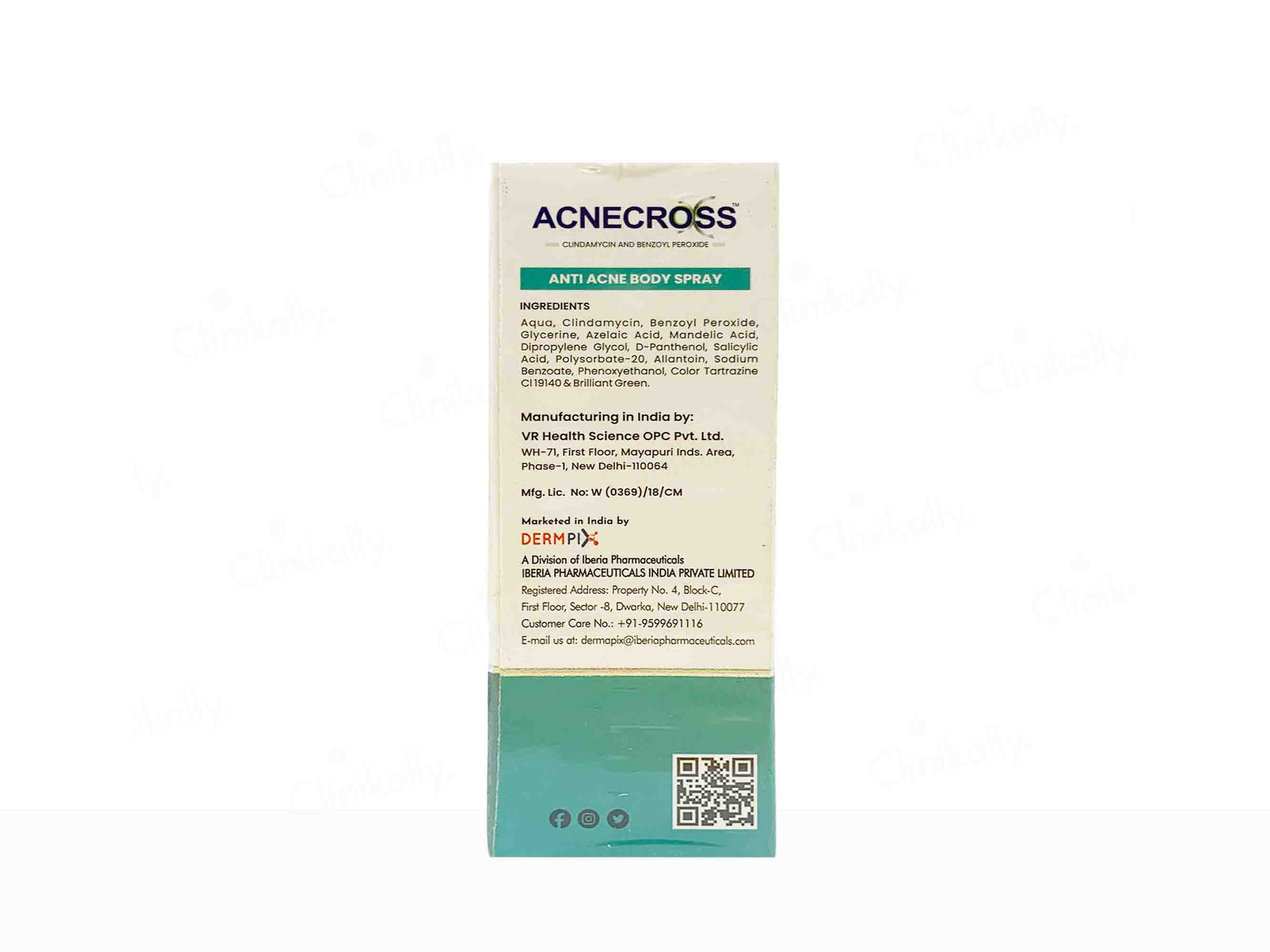 Acnecross Anti Acne Body Spray