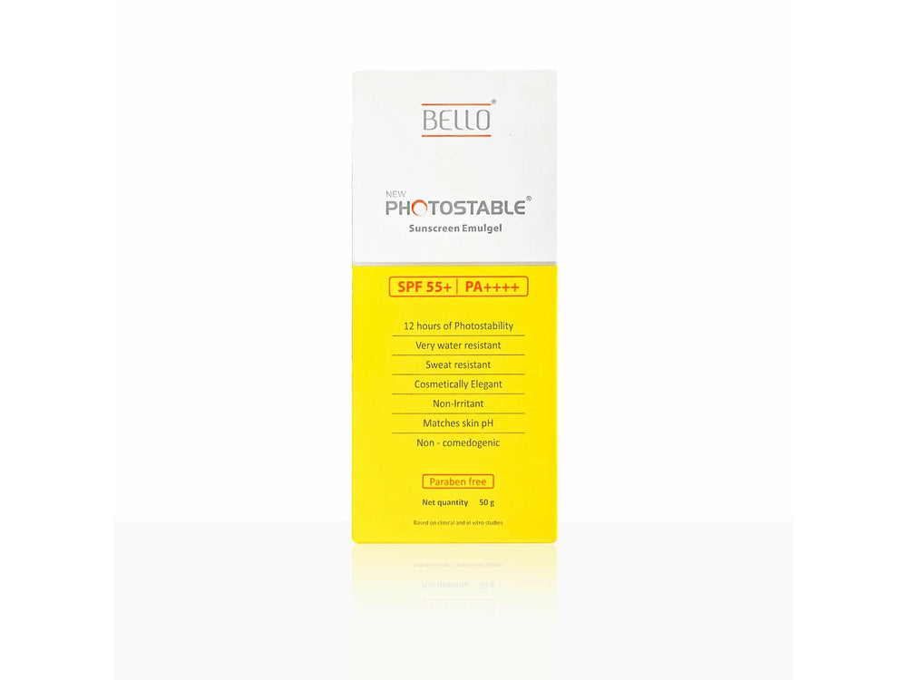 Bello New Photostable Sunscreen Emulgel SPF 55+/PA++++ - Clinikally
