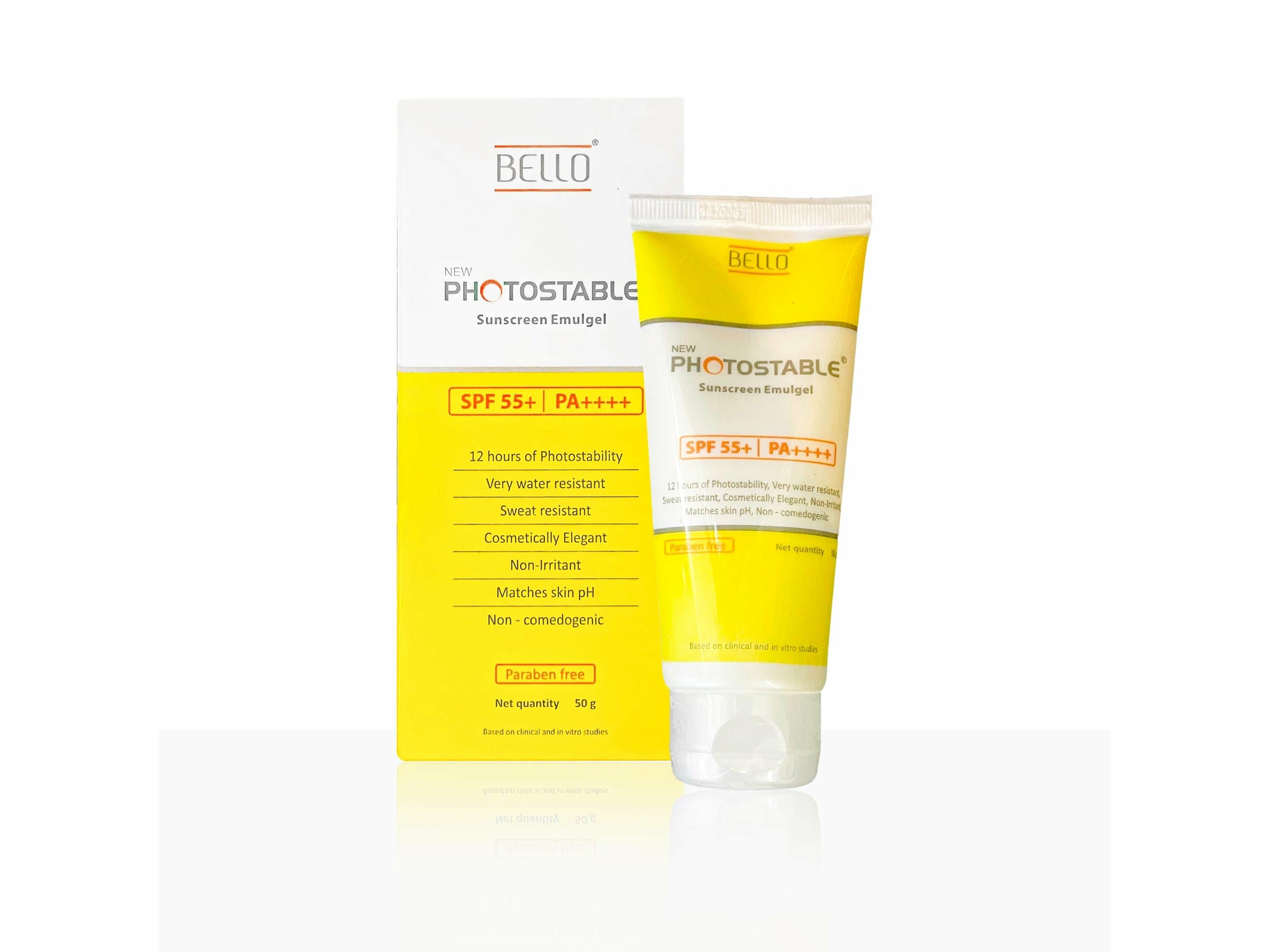 Bello New Photostable Sunscreen Emulgel SPF 55+/PA++++ - Clinikally