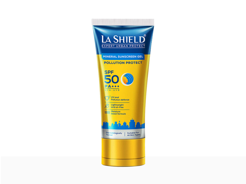 La Shield Pollution Protect Mineral Sunscreen Gel SPF 50 PA+++ - Clinikally