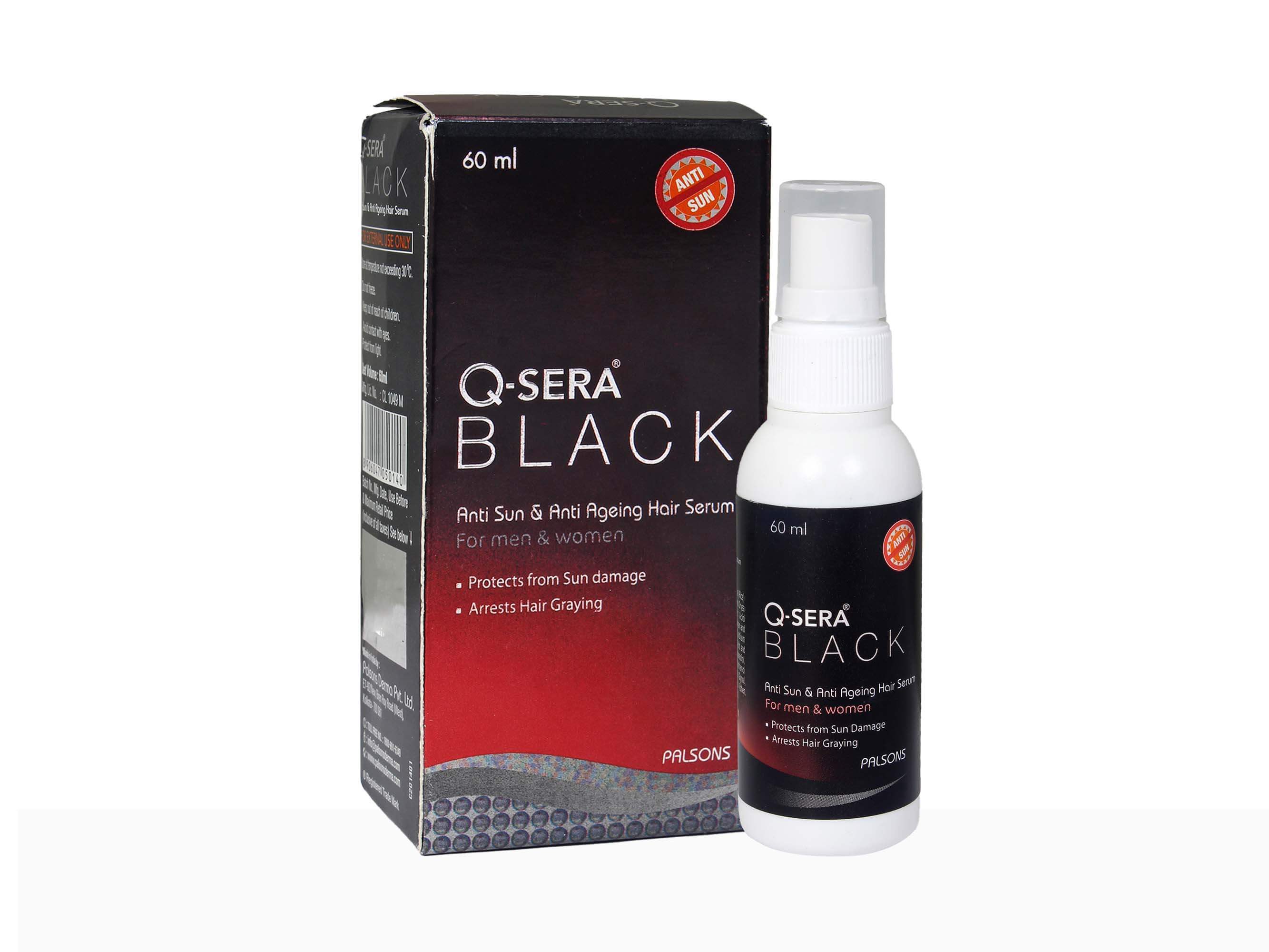 Q-Sera Black Serum Anti Sun & Anti Ageing Hair Serumm - Clinikally