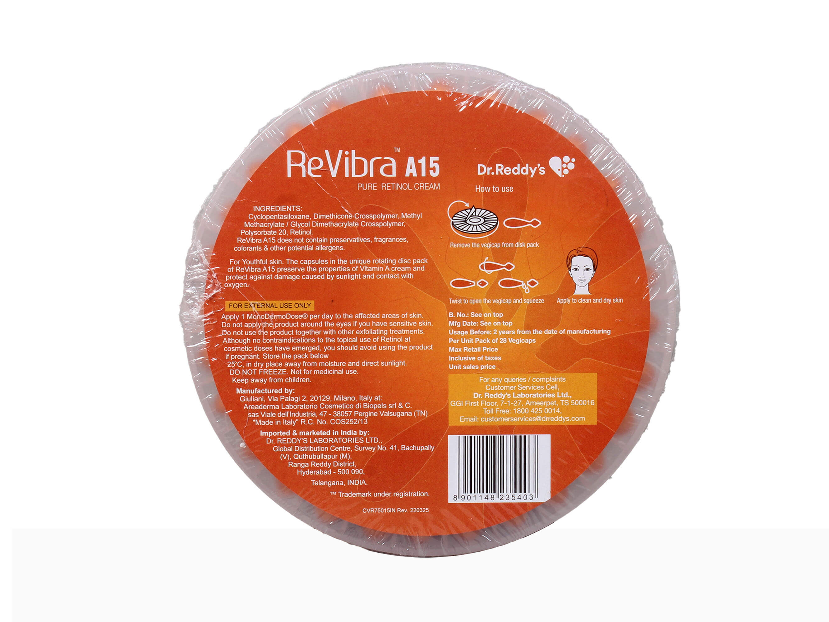 Revibra A15 Pure Retinol Cream - Clinikally
