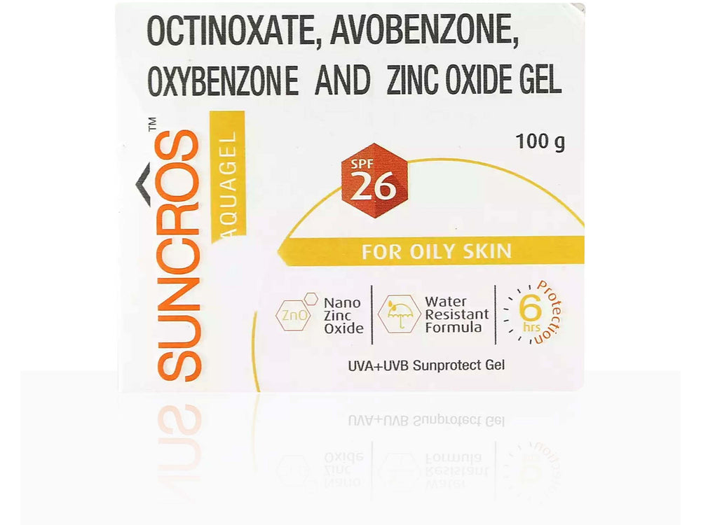 Suncros AquaGel Sunscreen SPF 26-Clinikally