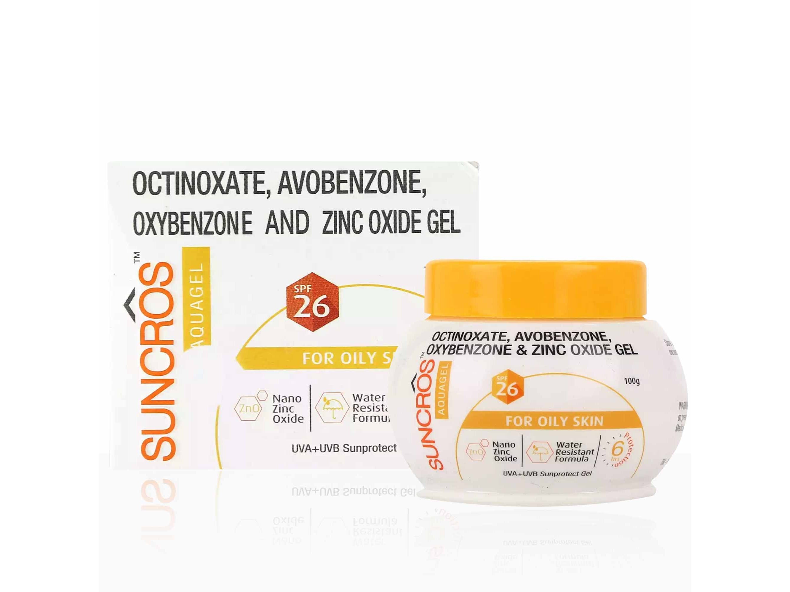 Suncros AquaGel Sunscreen SPF 26-Clinikally